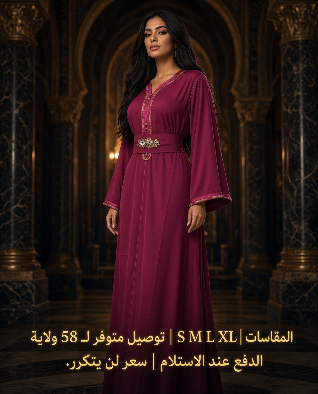 قفطان زويتنات كريب ملكي - Soltana Razan السلطانة رزان244-027-12