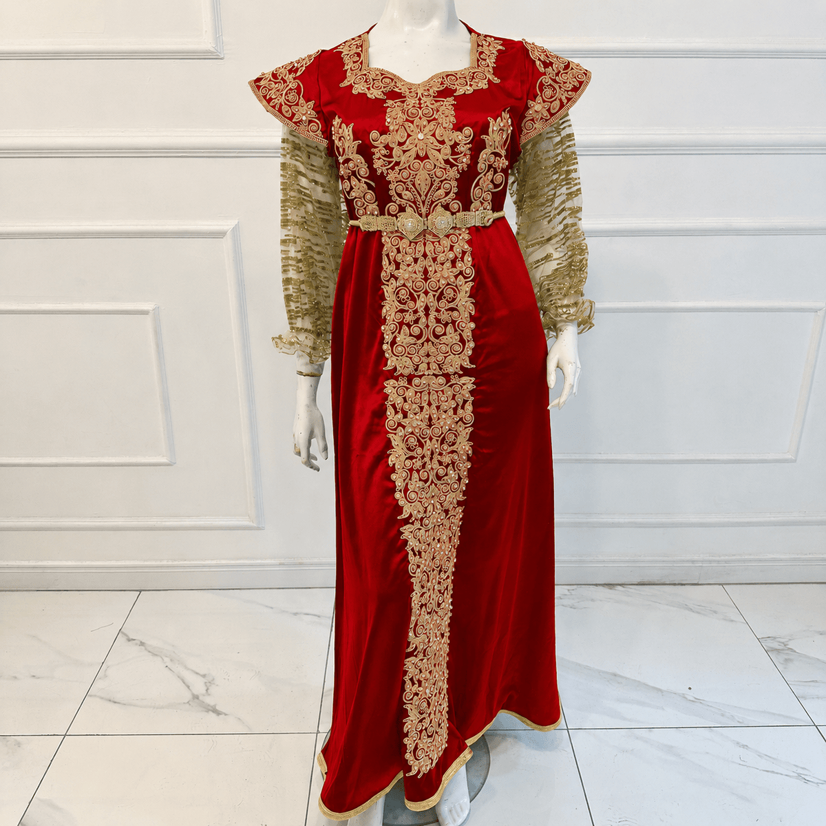 فرقاني ساتان كم ذهبي كود رقم 227 مقاسات حتى 80 - Soltana Razan السلطانة رزان228-018-12