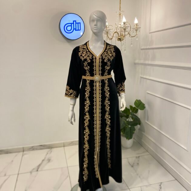 قفطان سحبة جديد طرز شعرة حرة قطيفة رويال