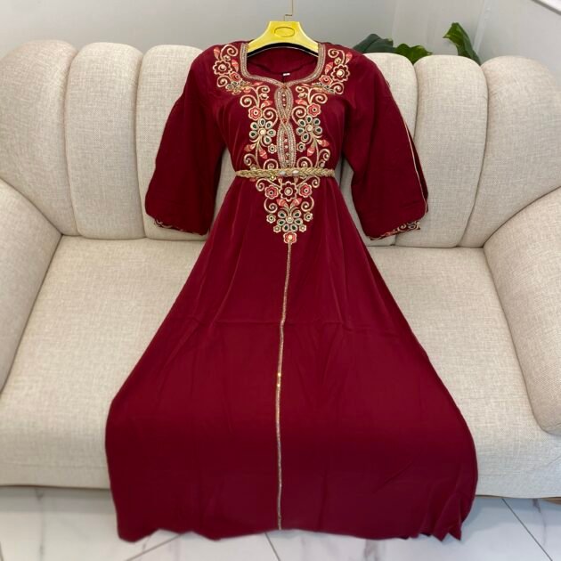 روب ميدي ضفيرة طرز شعرة (كود190)