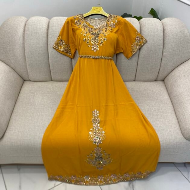 روب ميدي ستة احجار طرز شعرة 182