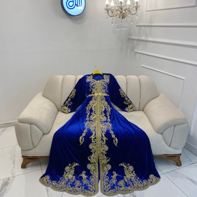 قفطان مبرج فتلة حرة شارجي و ثقيل ملكي (كود213)